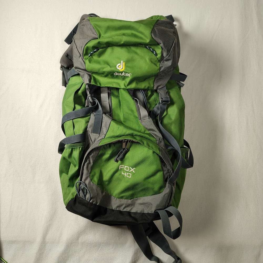 Deuter Fox 40 Backpack Kids 40L Green Ripstop Nylon Hiking Camping Technical Bag